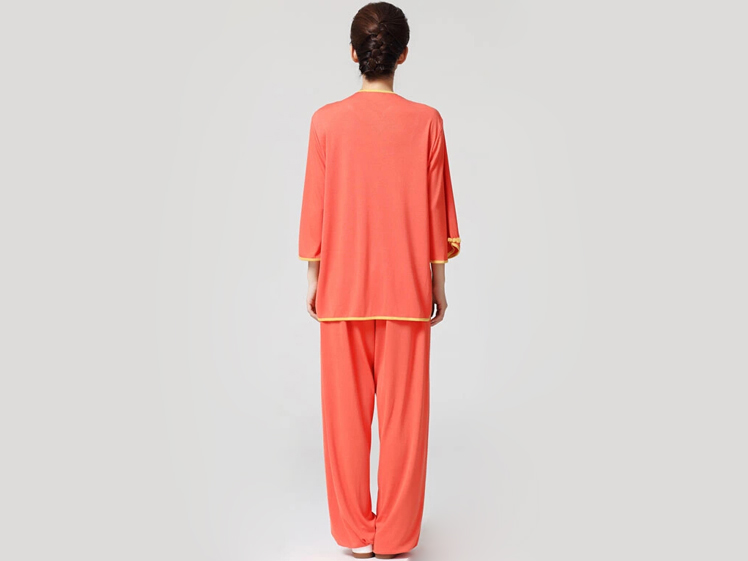 Tai Chi Clothing Half-sleeve Casual Style Orange